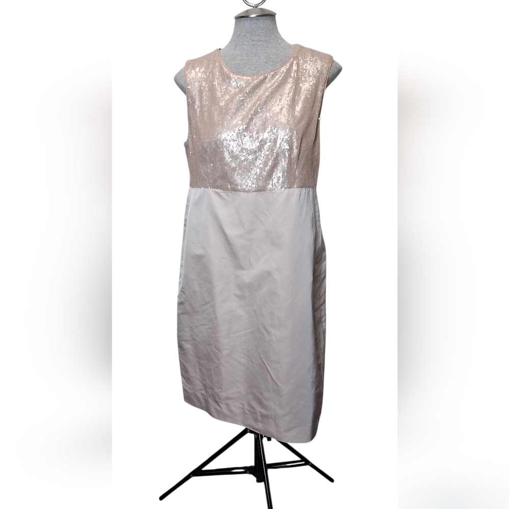 Lida Baday Sequin Bodice Cocktail Dress Size 8 – Silk Blend, Made in Canada